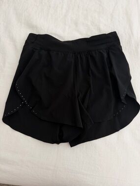 lululemon athletica black fast and free shorts size 6